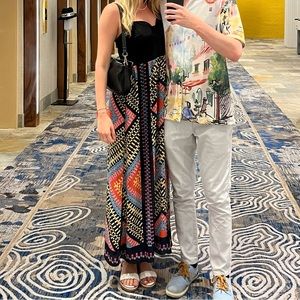 GIANNI BINI long patterned maxi dress